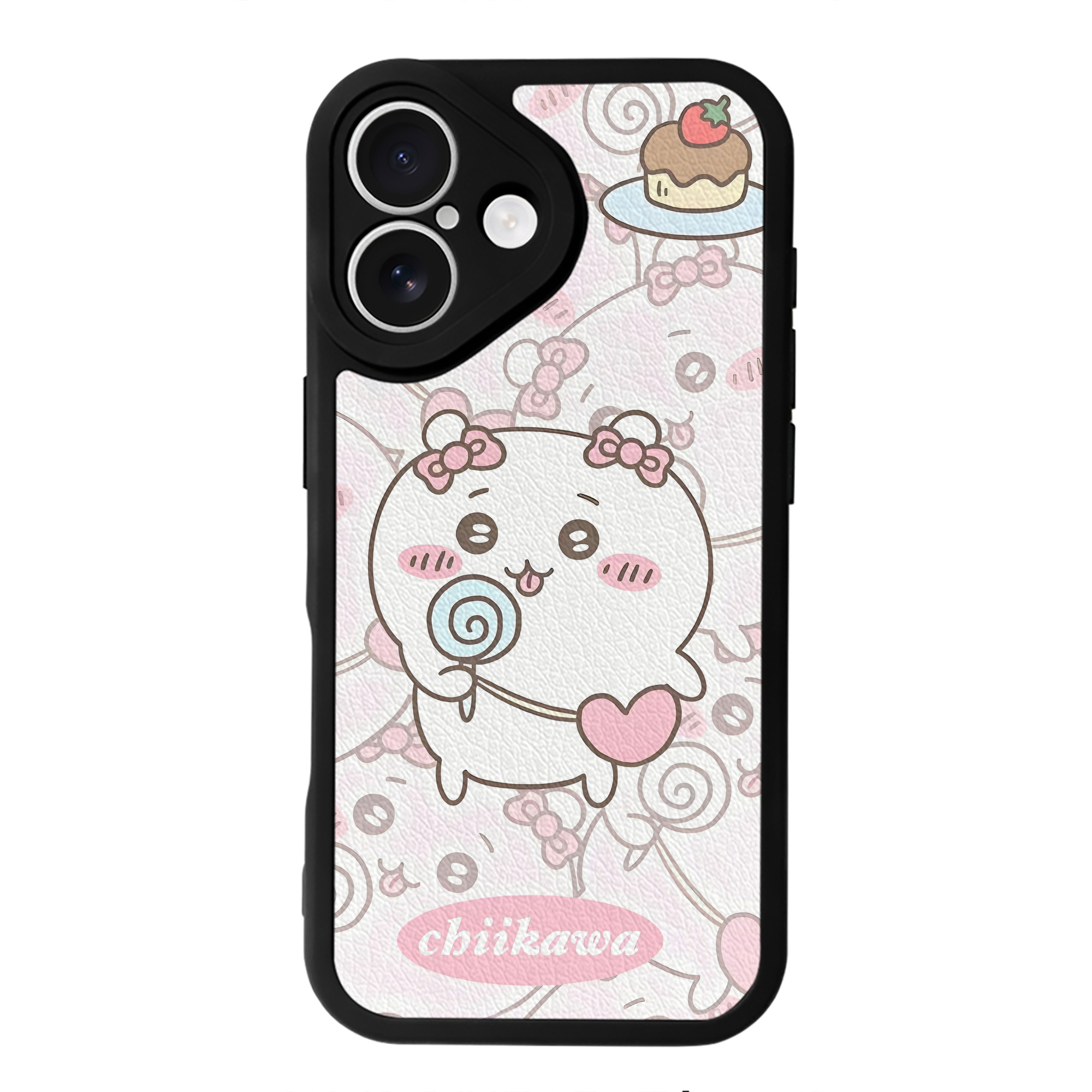 （画像用） ちいかわ Chii-kawa 【iPhone 16シリーズ対応】シリコンスマホケース（レザー調） 材質：シリコン